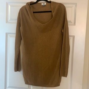 Old Navy Shaker Stitch V-Neck Tunic Sweater Dress